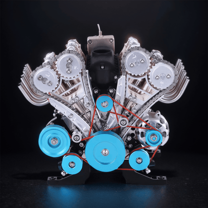 Estrelik™ | DIY Full Metal V8 Engine Model Kit RC 1: 3 Mini V8 Motor That Run 500+Pcs