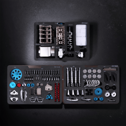 Estrelik™ | DIY Full Metal V8 Engine Model Kit RC 1: 3 Mini V8 Motor That Run 500+Pcs