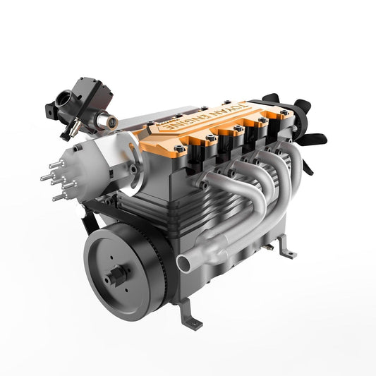 Estrelik™ | DIY OHC L4 Engine 14CC Gasoline Water-cooled Engine Model Kit FS-L400BGC