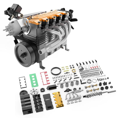 Estrelik™ | DIY OHC L4 Engine 14CC Gasoline Water-cooled Engine Model Kit FS-L400BGC