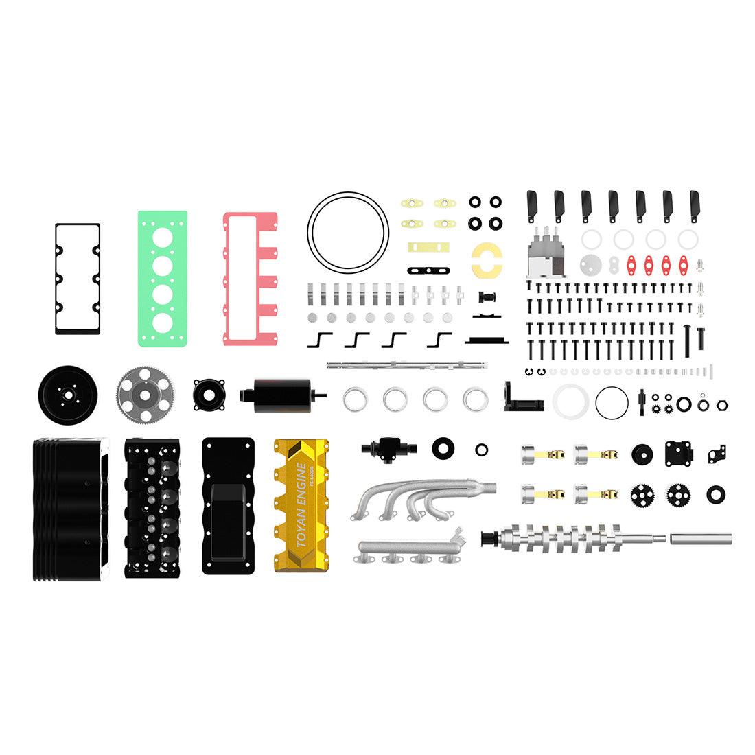 Estrelik™ | DIY OHC L4 Engine 14CC Gasoline Water-cooled Engine Model Kit FS-L400BGC