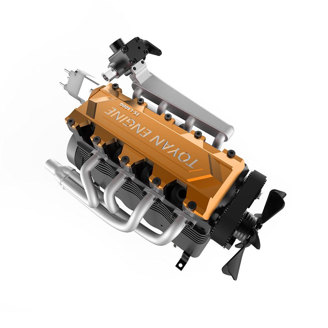 Estrelik™ | DIY OHC L4 Engine 14CC Gasoline Water-cooled Engine Model Kit FS-L400BGC