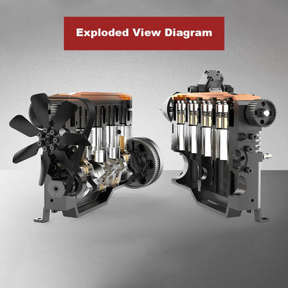 Estrelik™ | DIY OHC L4 Engine 14CC Gasoline Water-cooled Engine Model Kit FS-L400BGC