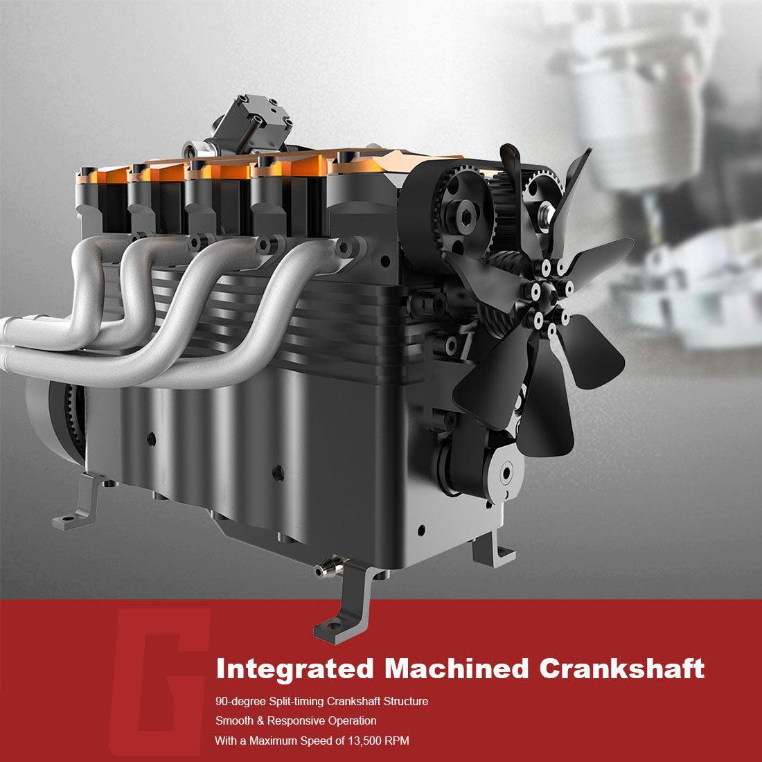 Estrelik™ | DIY OHC L4 Engine 14CC Gasoline Water-cooled Engine Model Kit FS-L400BGC