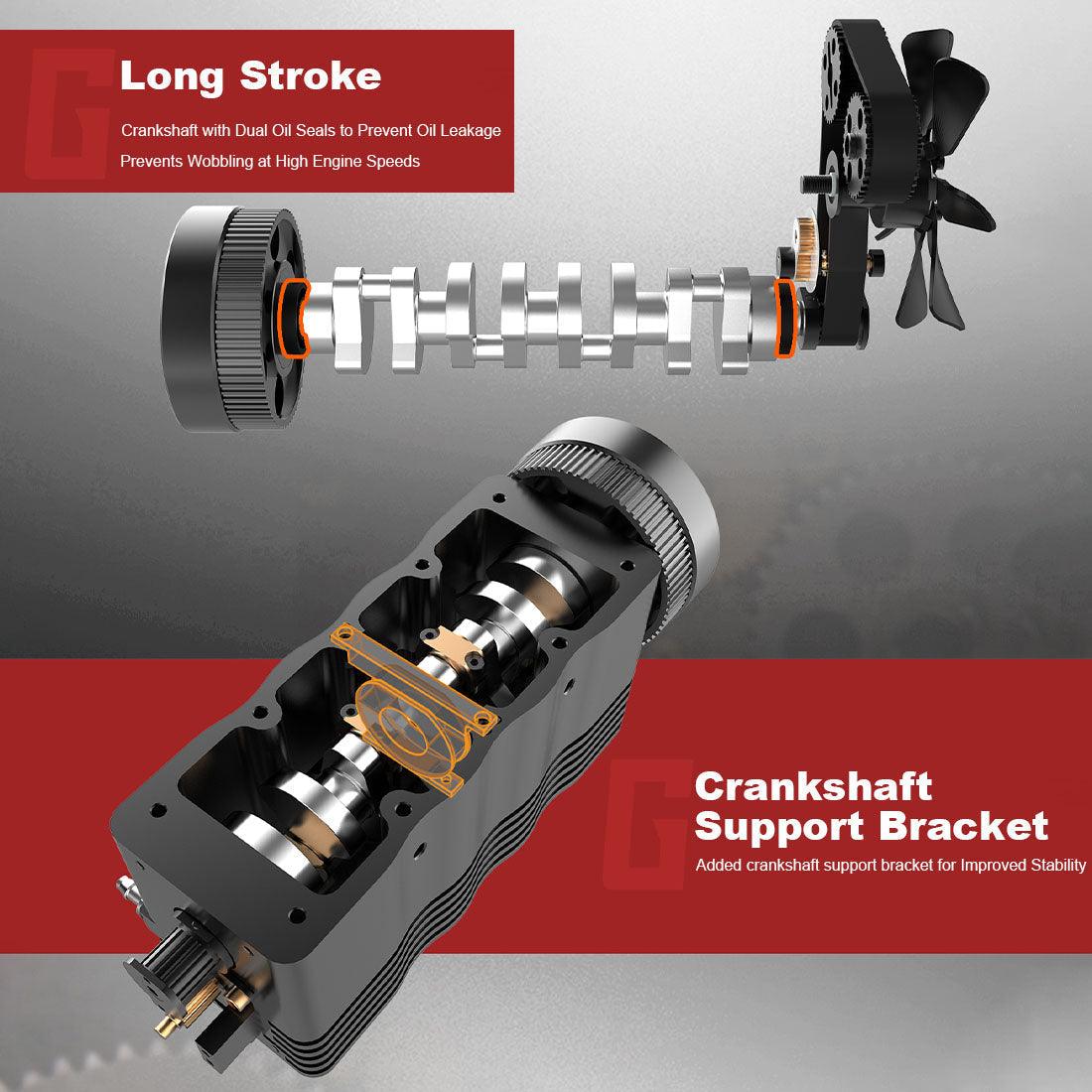 Estrelik™ | DIY OHC L4 Engine 14CC Gasoline Water-cooled Engine Model Kit FS-L400BGC