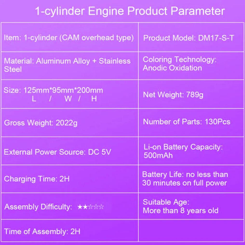 Estrelik™ | DIY Single-cylinder Car Engine Assembly Kit Build Kit Gift Toy for Collection
