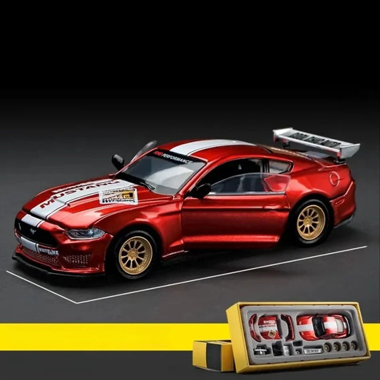 Estrelik™ | DIY Customizable 1:42 Scale Ford Mustang Alloy Car Model Kit - Unique Racing Car Collectible for Hobbyists & Enthusiasts