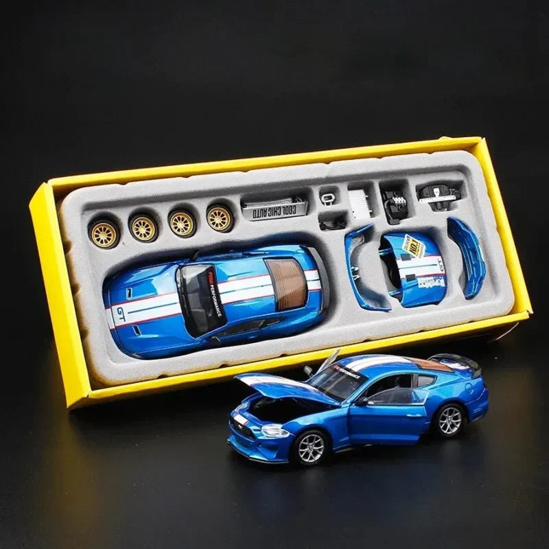 Estrelik™ | DIY Customizable 1:42 Scale Ford Mustang Alloy Car Model Kit - Unique Racing Car Collectible for Hobbyists & Enthusiasts