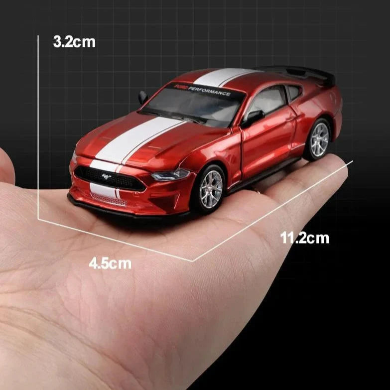 Estrelik™ | DIY Customizable 1:42 Scale Ford Mustang Alloy Car Model Kit - Unique Racing Car Collectible for Hobbyists & Enthusiasts