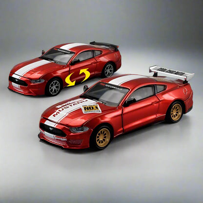 Estrelik™ | DIY Customizable 1:42 Scale Ford Mustang Alloy Car Model Kit - Unique Racing Car Collectible for Hobbyists & Enthusiasts