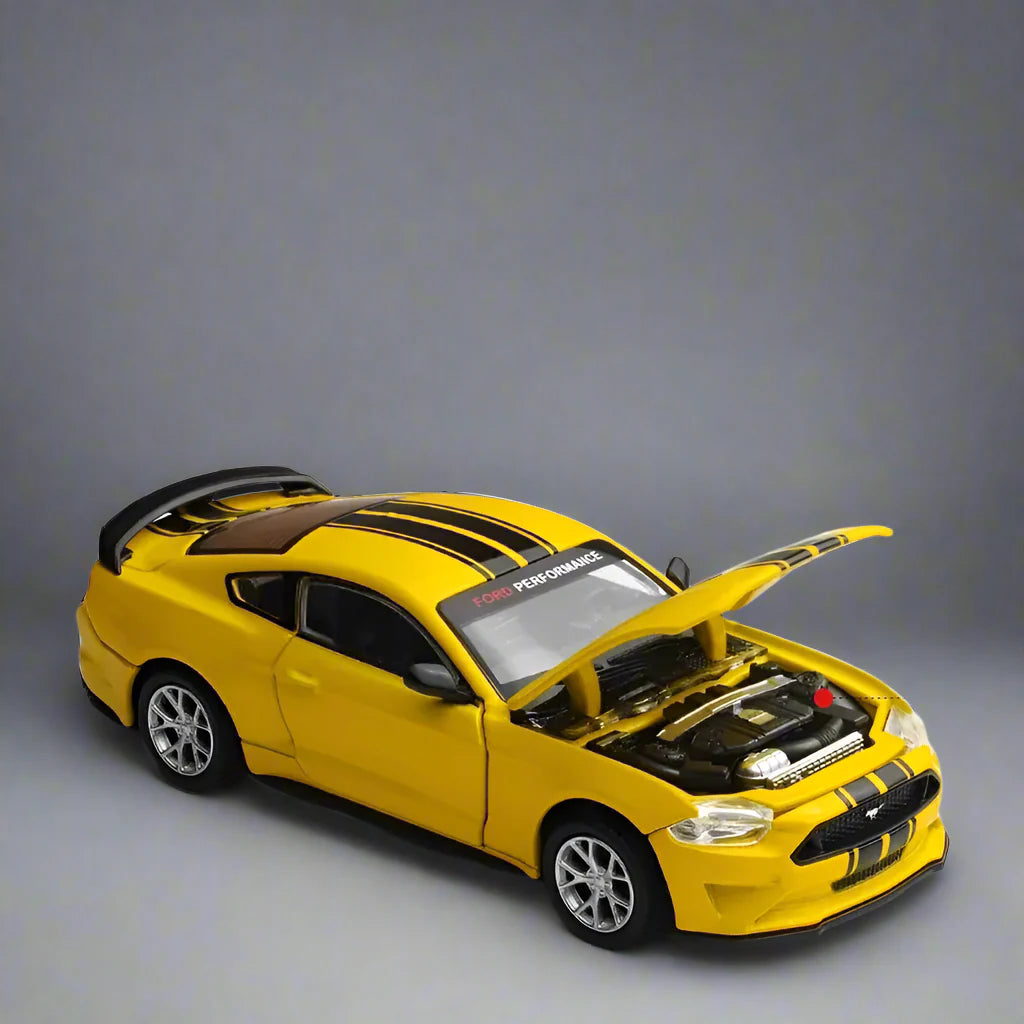 Estrelik™ | DIY Customizable 1:42 Scale Ford Mustang Alloy Car Model Kit - Unique Racing Car Collectible for Hobbyists & Enthusiasts
