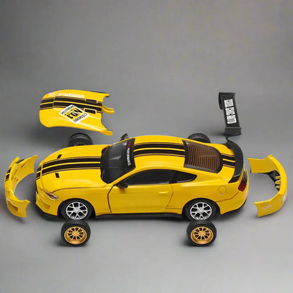 Estrelik™ | DIY Customizable 1:42 Scale Ford Mustang Alloy Car Model Kit - Unique Racing Car Collectible for Hobbyists & Enthusiasts