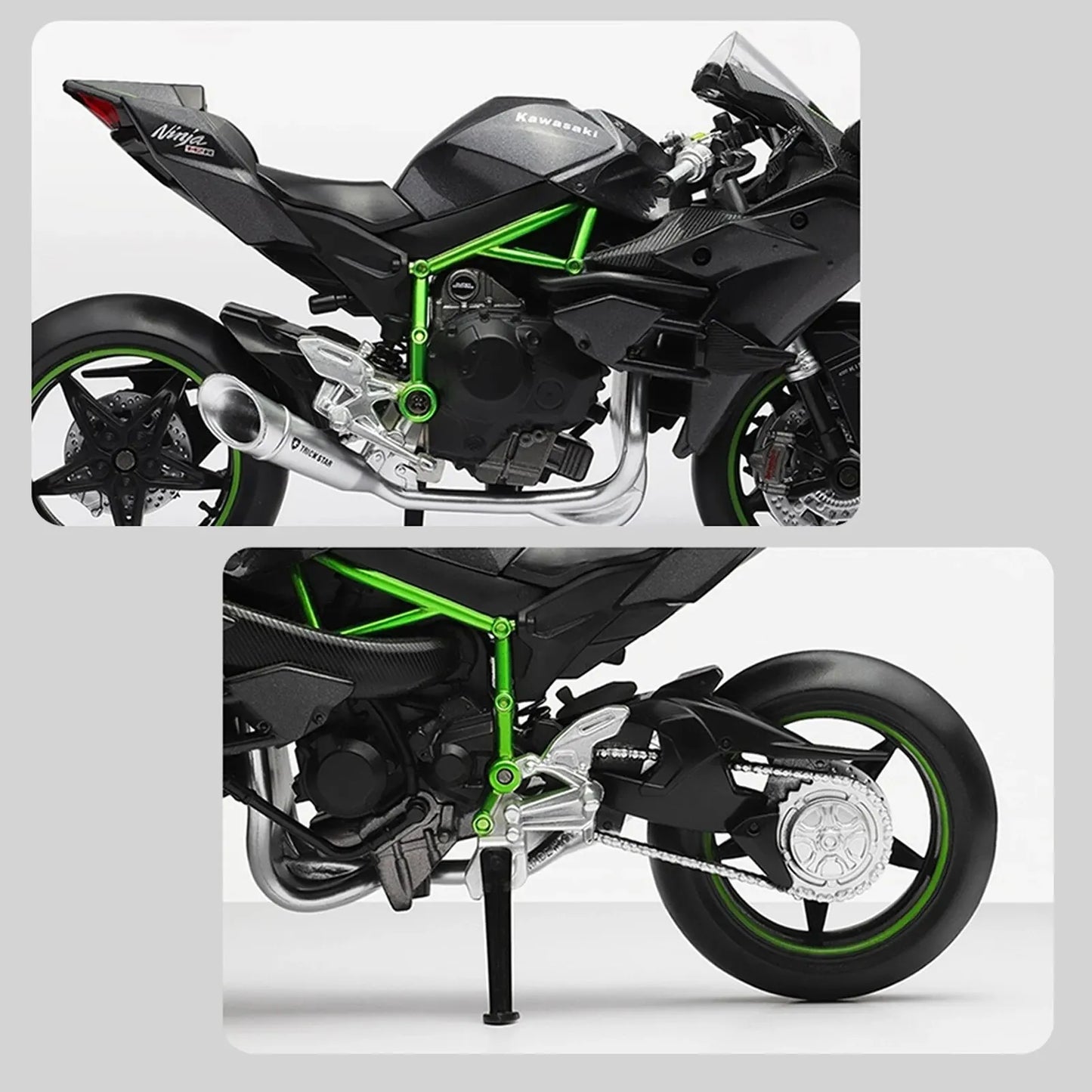 Estrelik™ | Elite 1:12 Ninja H2R Motorcycle Die-Cast Model