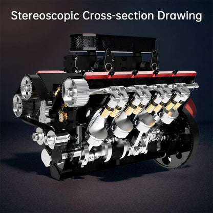 Estrelik™ | DIY V8 Engine Model That Run 28cc Gasoline/Nitro Engine KIT FS-V800