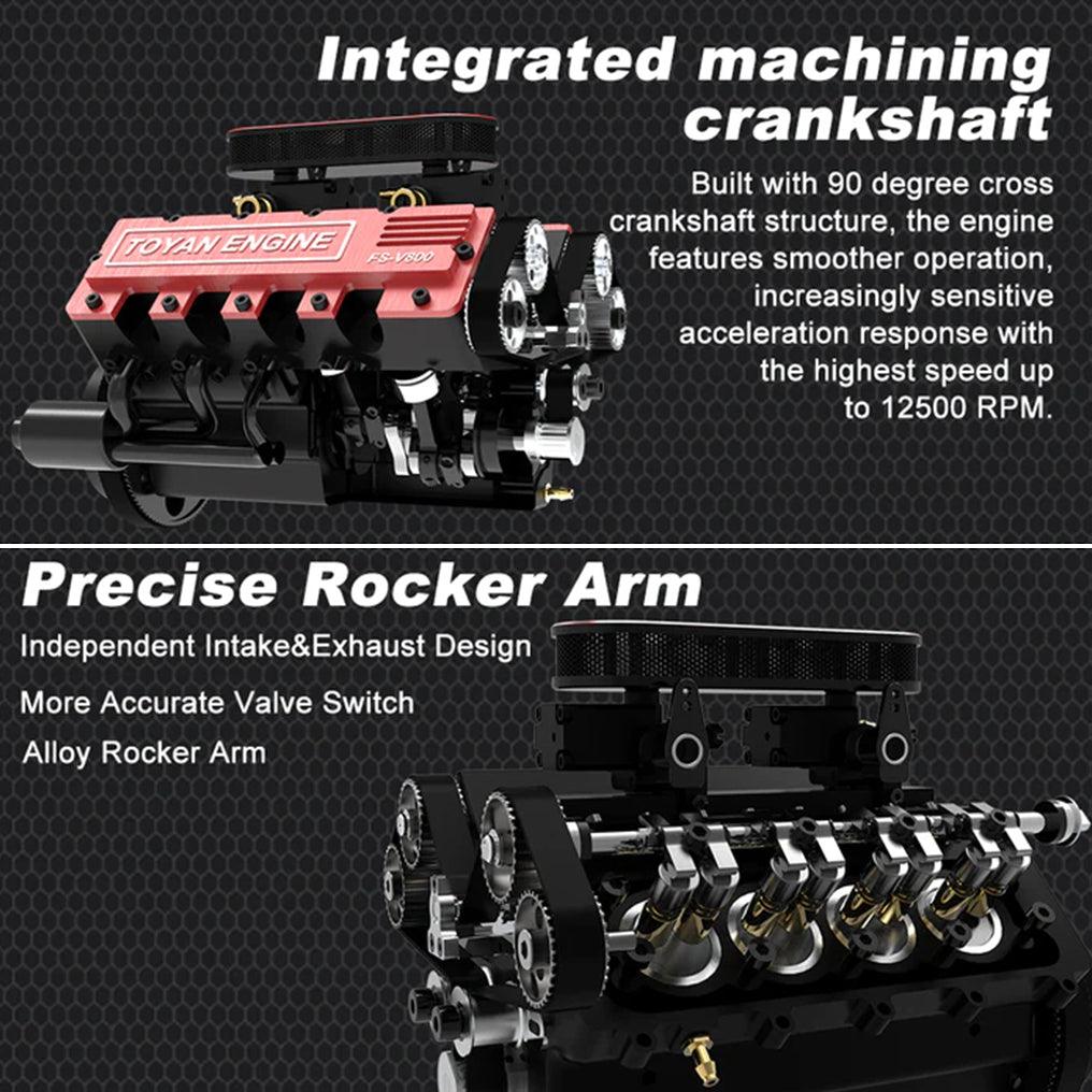 Estrelik™ | DIY V8 Engine Model That Run 28cc Gasoline/Nitro Engine KIT FS-V800