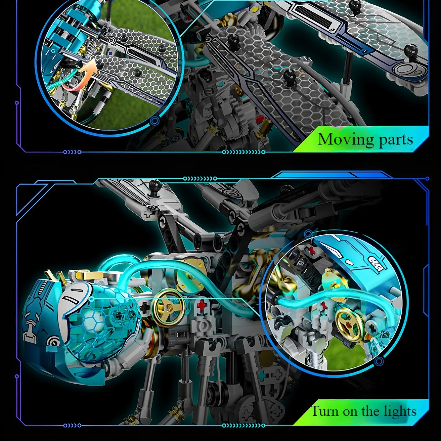 Estrelik™ | Mechanical Dragonfly Building Blocks Set