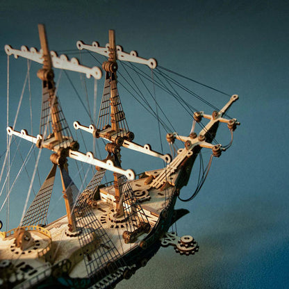 Estrelik™ | Secrets of the Aether 3D Steampunk Pirate Ship Wooden Assembly Kit