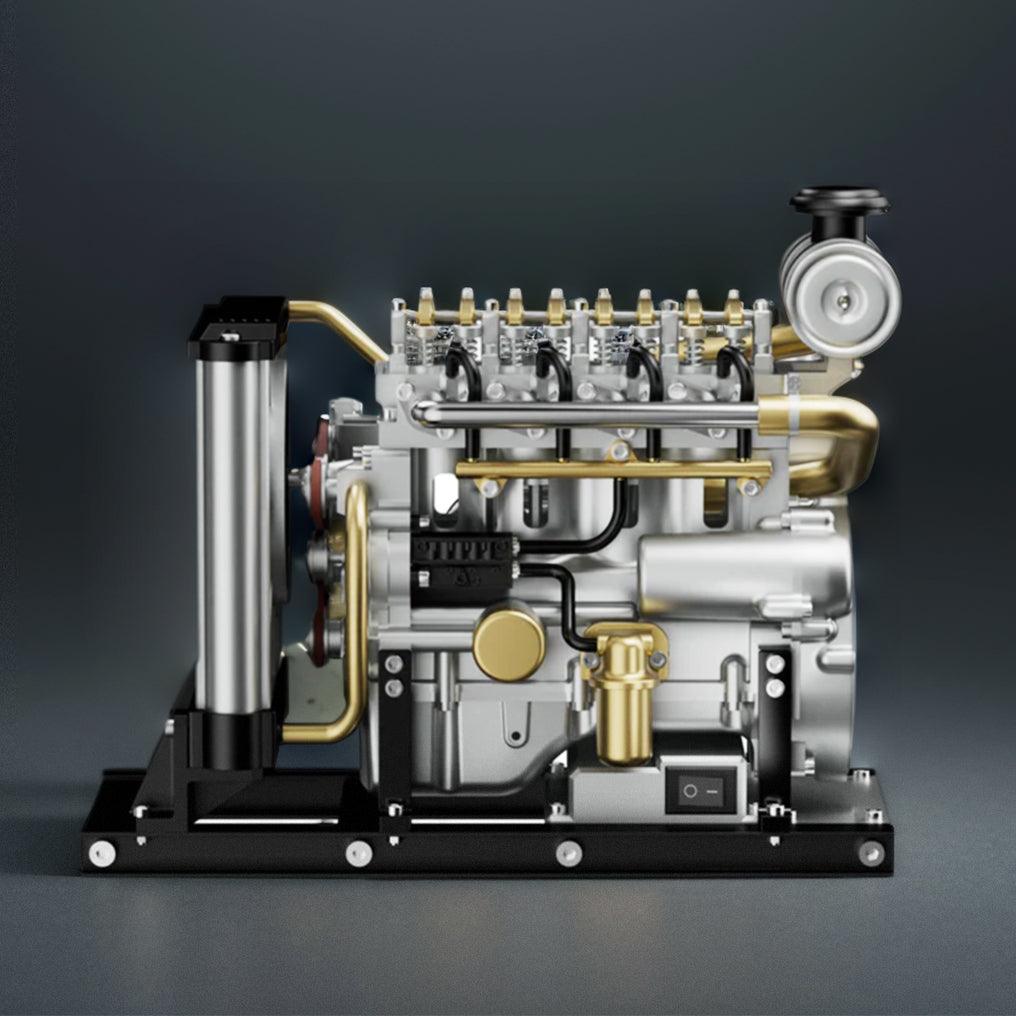 Estrelik™ | DIY 1/10 Full Metal Mini L4 OHV Inline 4 Cylinder Engine Model Kit that Works