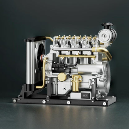 Estrelik™ | DIY 1/10 Full Metal Mini L4 OHV Inline 4 Cylinder Engine Model Kit that Works