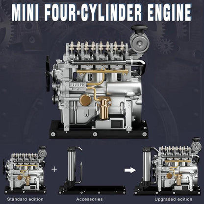 Estrelik™ | DIY 1/10 Full Metal Mini L4 OHV Inline 4 Cylinder Engine Model Kit that Works