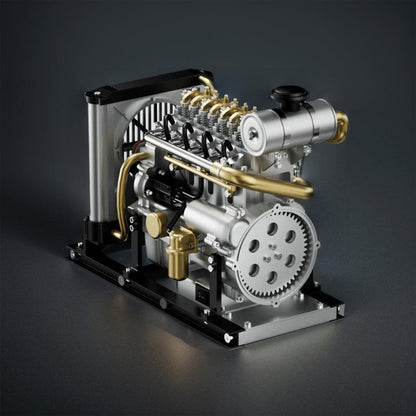 Estrelik™ | DIY 1/10 Full Metal Mini L4 OHV Inline 4 Cylinder Engine Model Kit that Works
