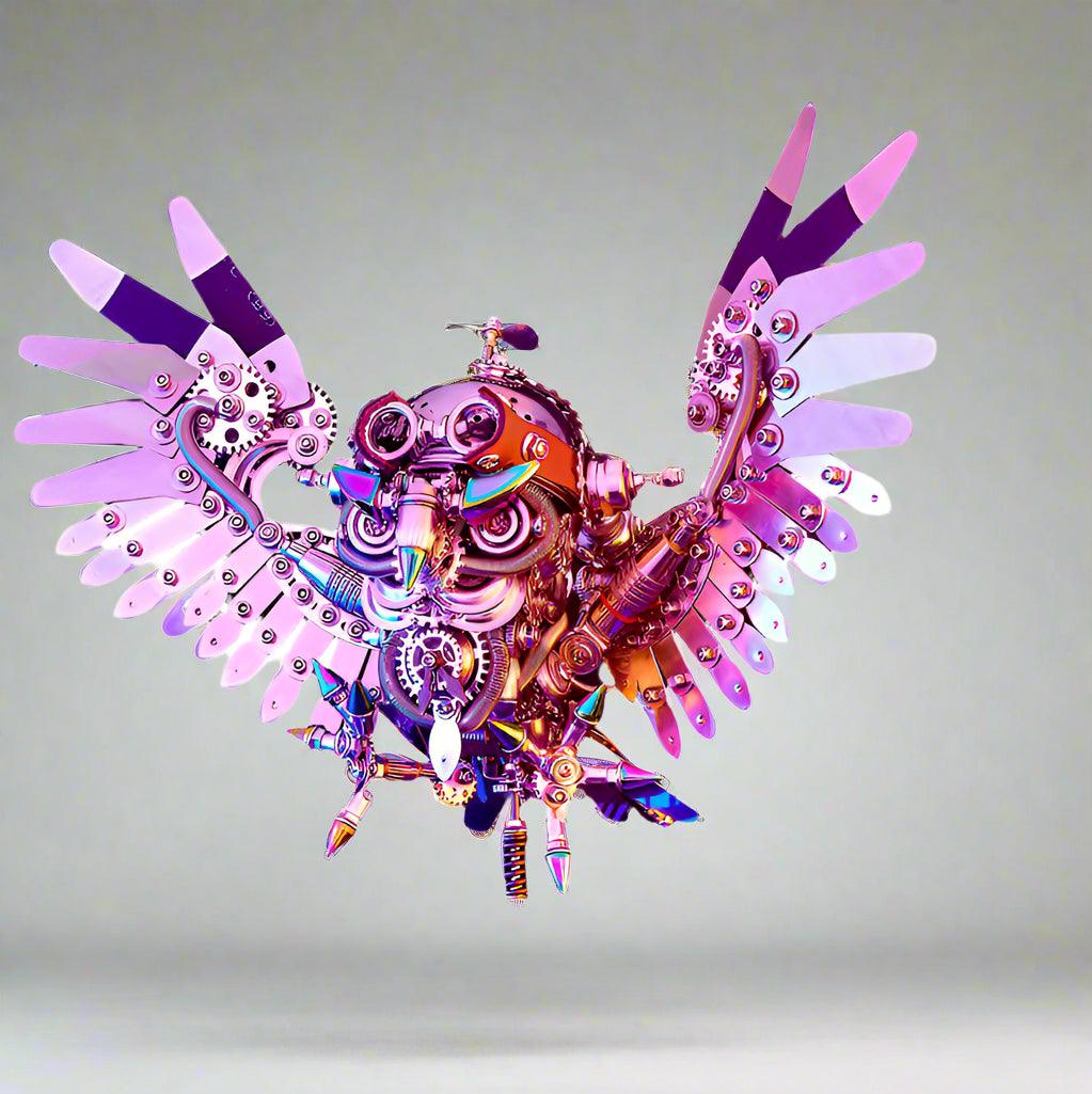 Estrelik | 3D Nocturnal Owl DIY Steampunk Metal Assembly Animal Model