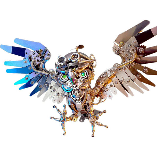 Estrelik | 3D Nocturnal Owl DIY Steampunk Metal Assembly Animal Model