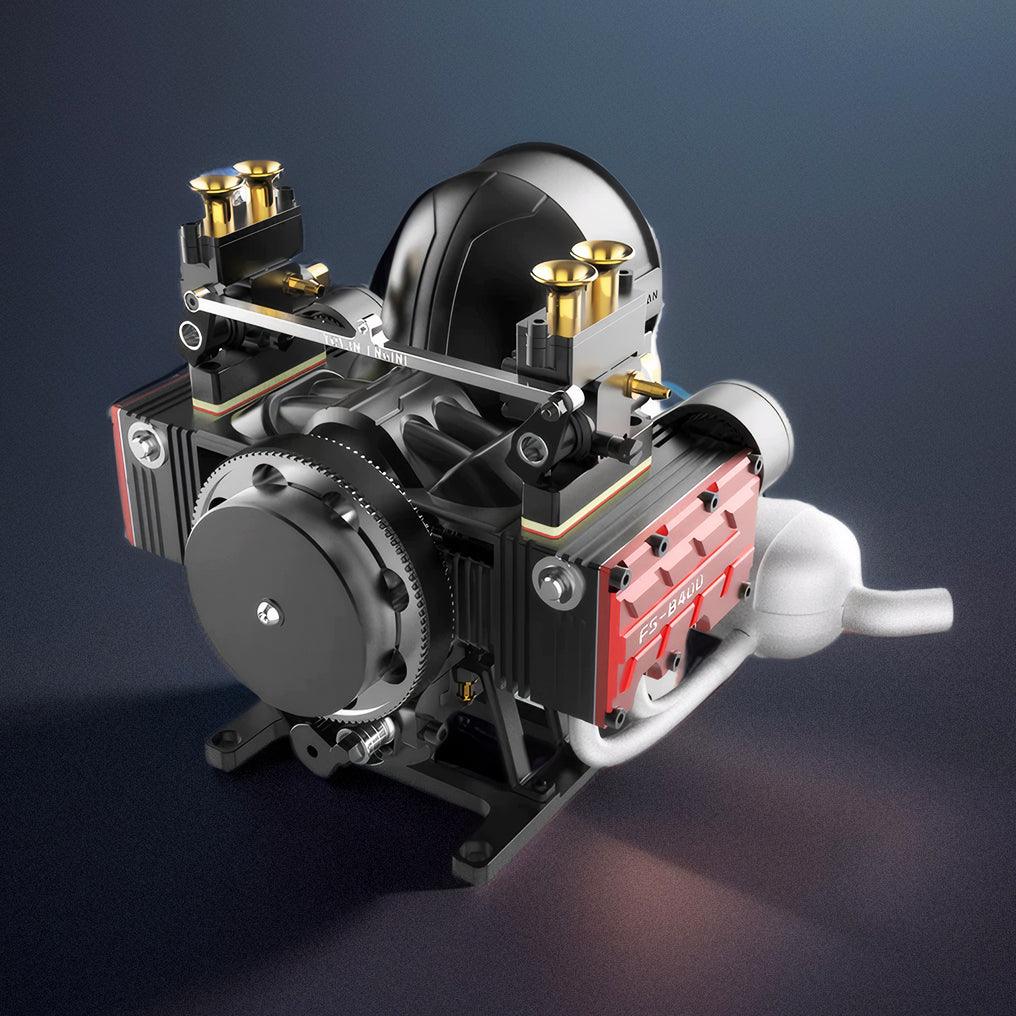 Estrelik™ | DIY 4 Cylinder Four-Stroke 14cc Nitro H4 Engine Model Kit FS-B400