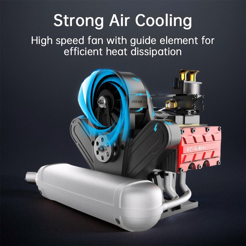 Estrelik™ | DIY 4 Cylinder Four-Stroke 14cc Nitro H4 Engine Model Kit FS-B400