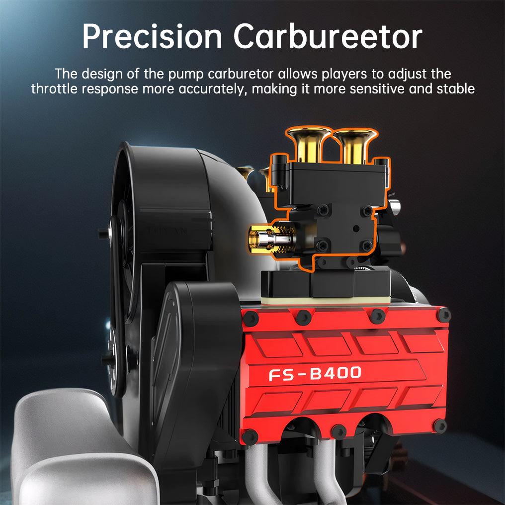 Estrelik™ | DIY 4 Cylinder Four-Stroke 14cc Nitro H4 Engine Model Kit FS-B400