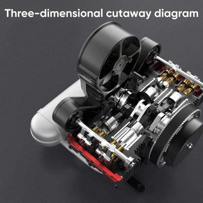 Estrelik™ | DIY 4 Cylinder Four-Stroke 14cc Nitro H4 Engine Model Kit FS-B400