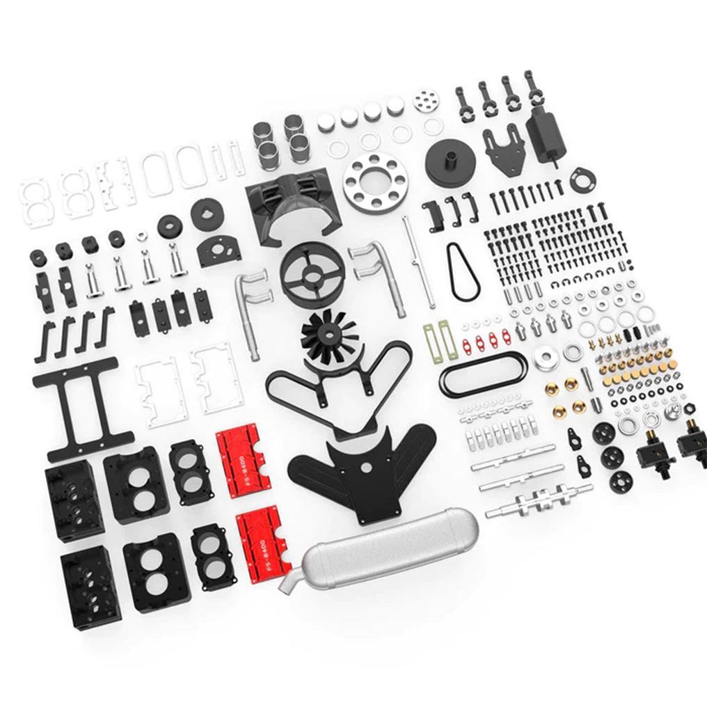 Estrelik™ | DIY 4 Cylinder Four-Stroke 14cc Nitro H4 Engine Model Kit FS-B400