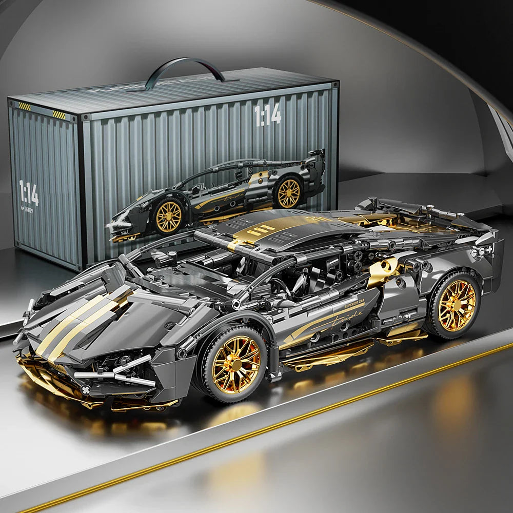 Remote Control Building Blocks Racing Car Kit - Lamborgini FK937 1:14 Scale Technical Model RC Supercar