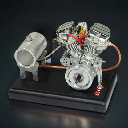 Estrelik™ | DIY Motorcycle V2 9cc Air-Cooled Gasoline V-Twin Dual Cylinder 4-Stroke Engine FG-VT9