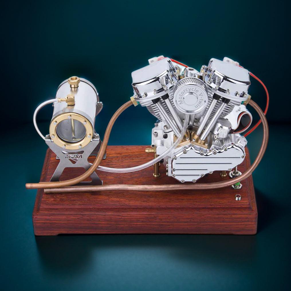 Estrelik™ | DIY Motorcycle V2 9cc Air-Cooled Gasoline V-Twin Dual Cylinder 4-Stroke Engine FG-VT9