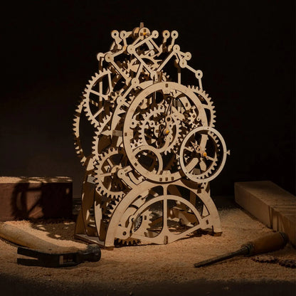 Estrelik™ | Temporal Craftsman Functional Wooden Pendulum Clock Kit