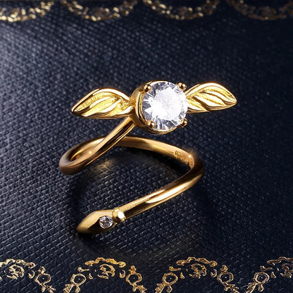 Estrelik™ | Magical Harry Potter Golden Snitch Ring Box