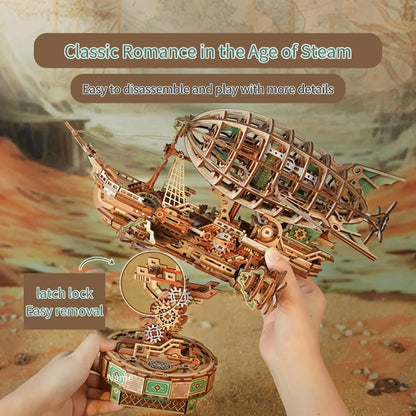 Estrelik™ | Sailing In Fog - 3D Mechanical Airship Puzzle