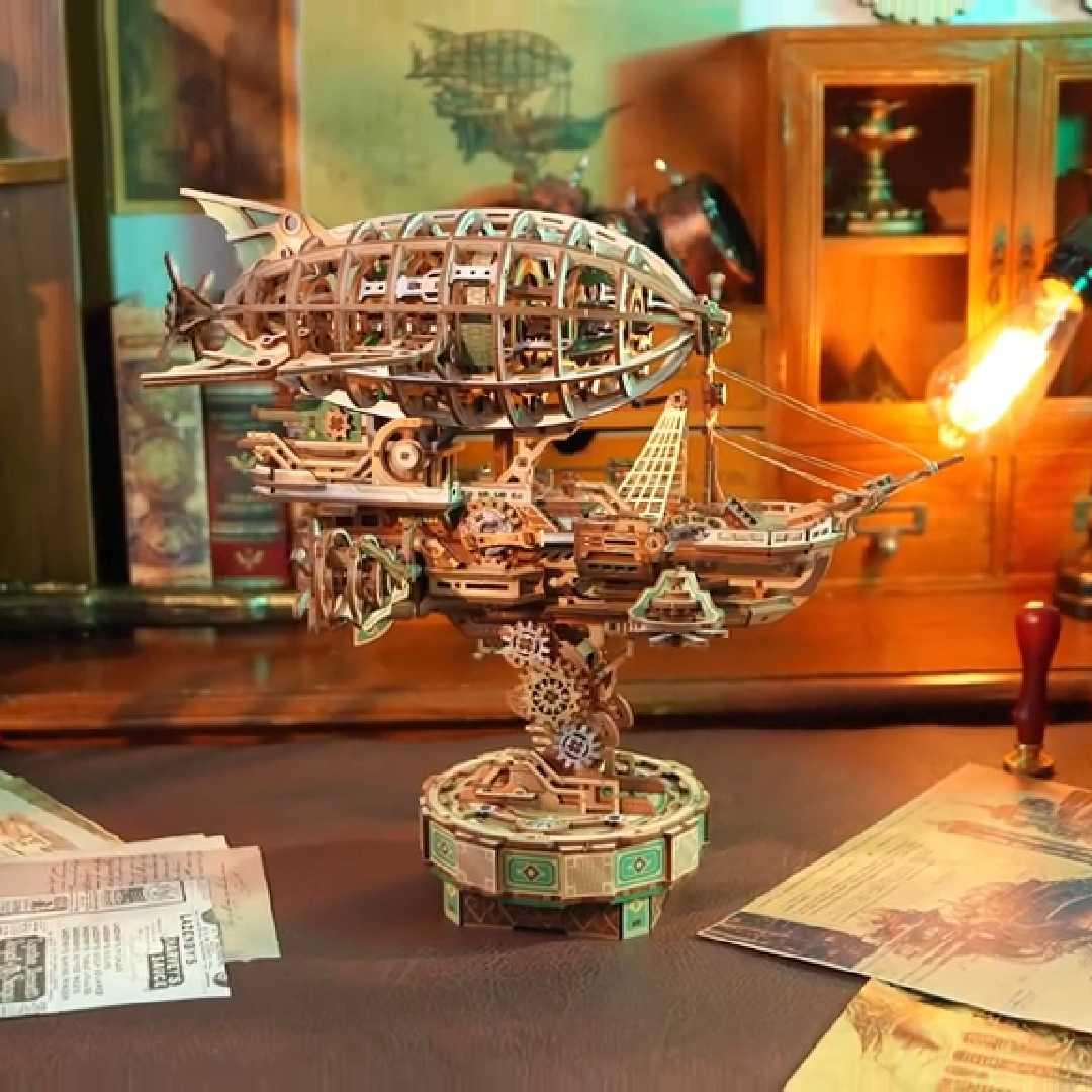 Estrelik™ | Sailing In Fog - 3D Mechanical Airship Puzzle