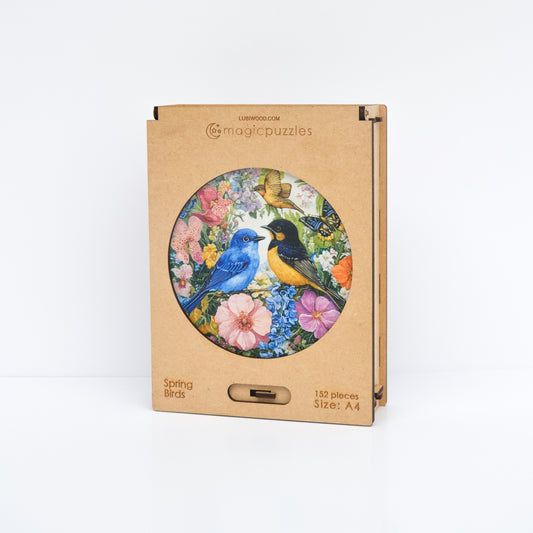Rompecabezas de Madera Aves Primaverales: Belleza Natural, Desafío Alegre, Regalo Ideal