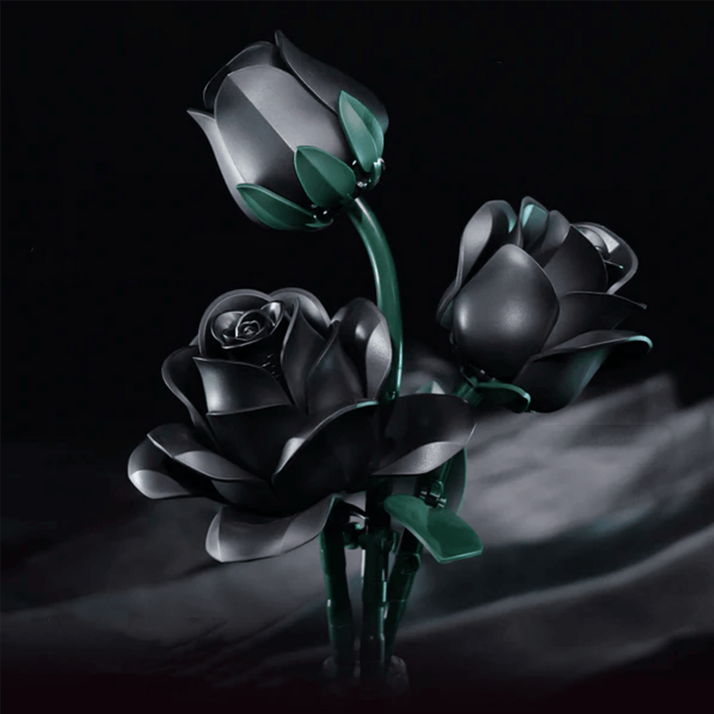 Estrelik™ | Eternal Black Rose Bouquet Building Blocks