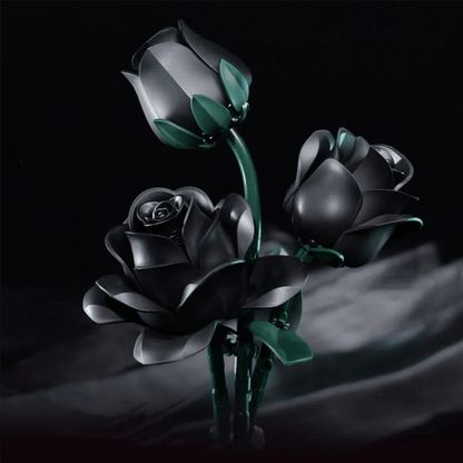 Estrelik™ | Eternal Black Rose Bouquet Building Blocks