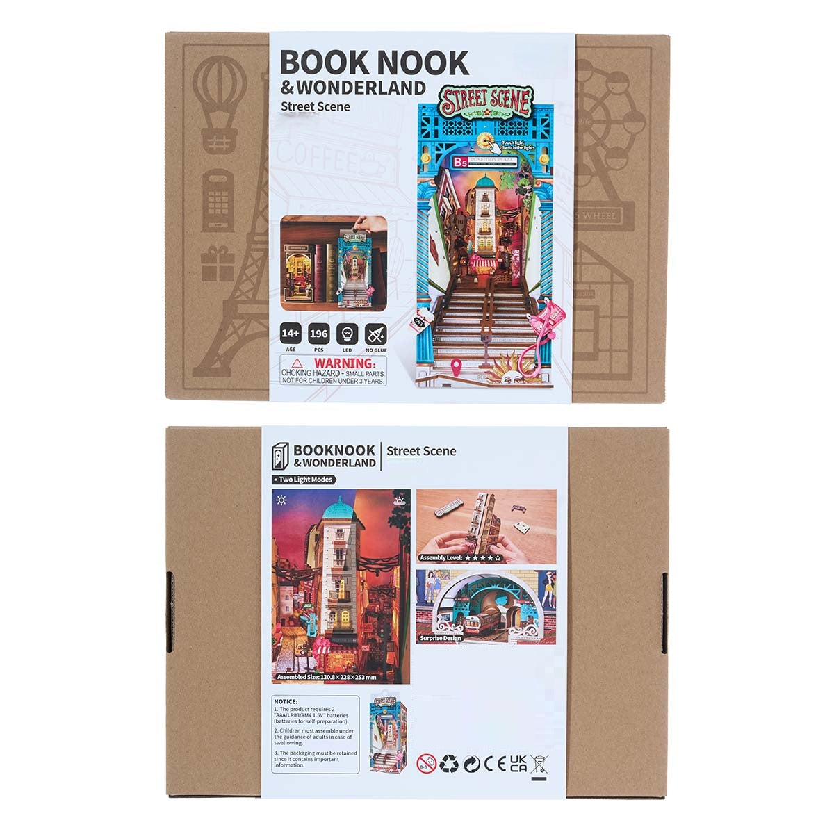 Estrelik™ | Diy Book Nook Shelf - LED Street Scene Bookshelf Insert