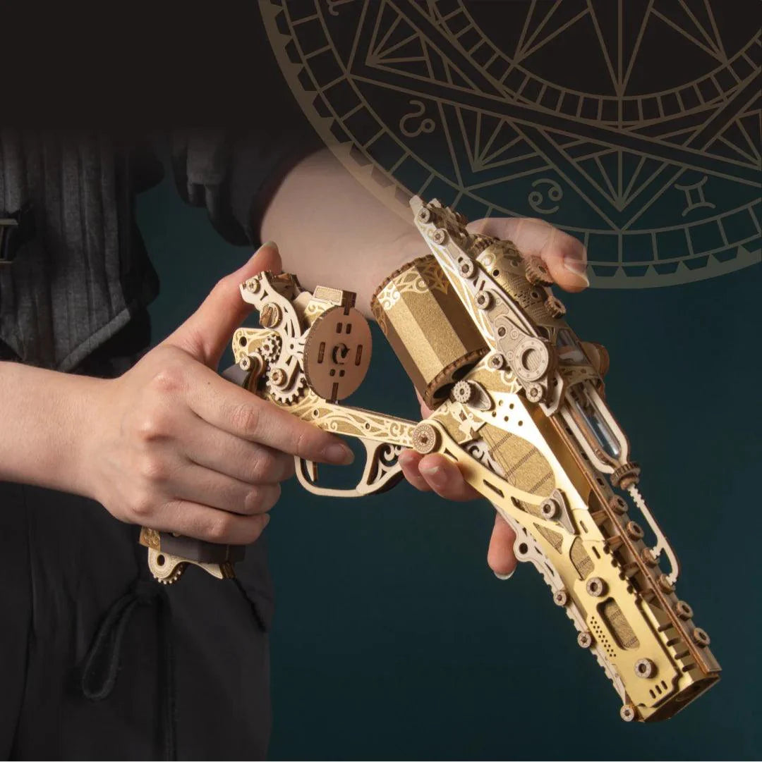 Estrelik™ | Steampunk Revolution 3D Mechanical Revolver Puzzle