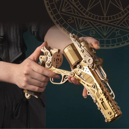 Estrelik™ | Steampunk Revolution 3D Mechanical Revolver Puzzle