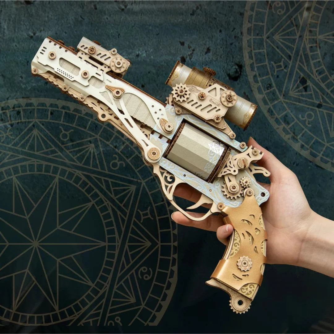 Estrelik™ | Steampunk Revolution 3D Mechanical Revolver Puzzle