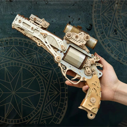 Estrelik™ | Steampunk Revolution 3D Mechanical Revolver Puzzle