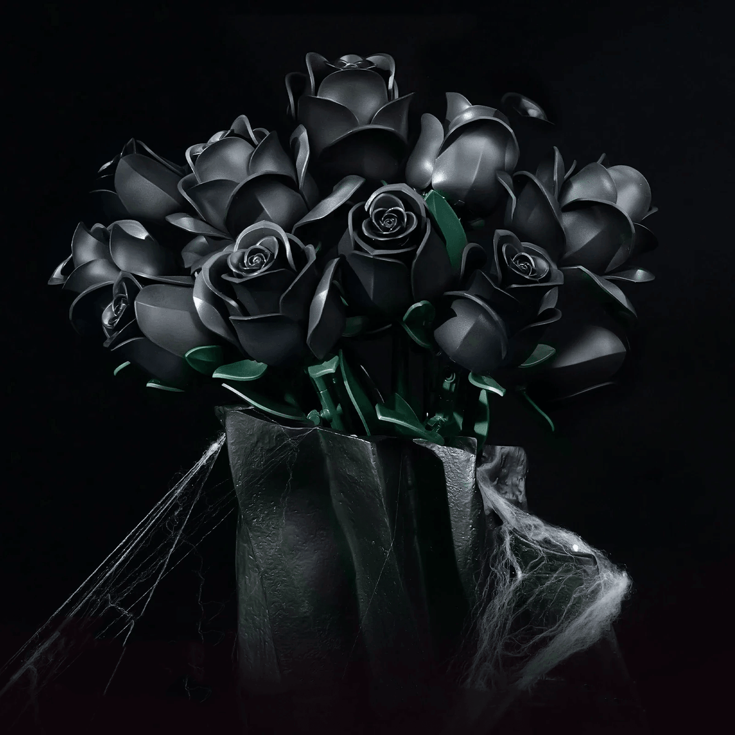 Estrelik™ | Eternal Black Rose Bouquet Building Blocks